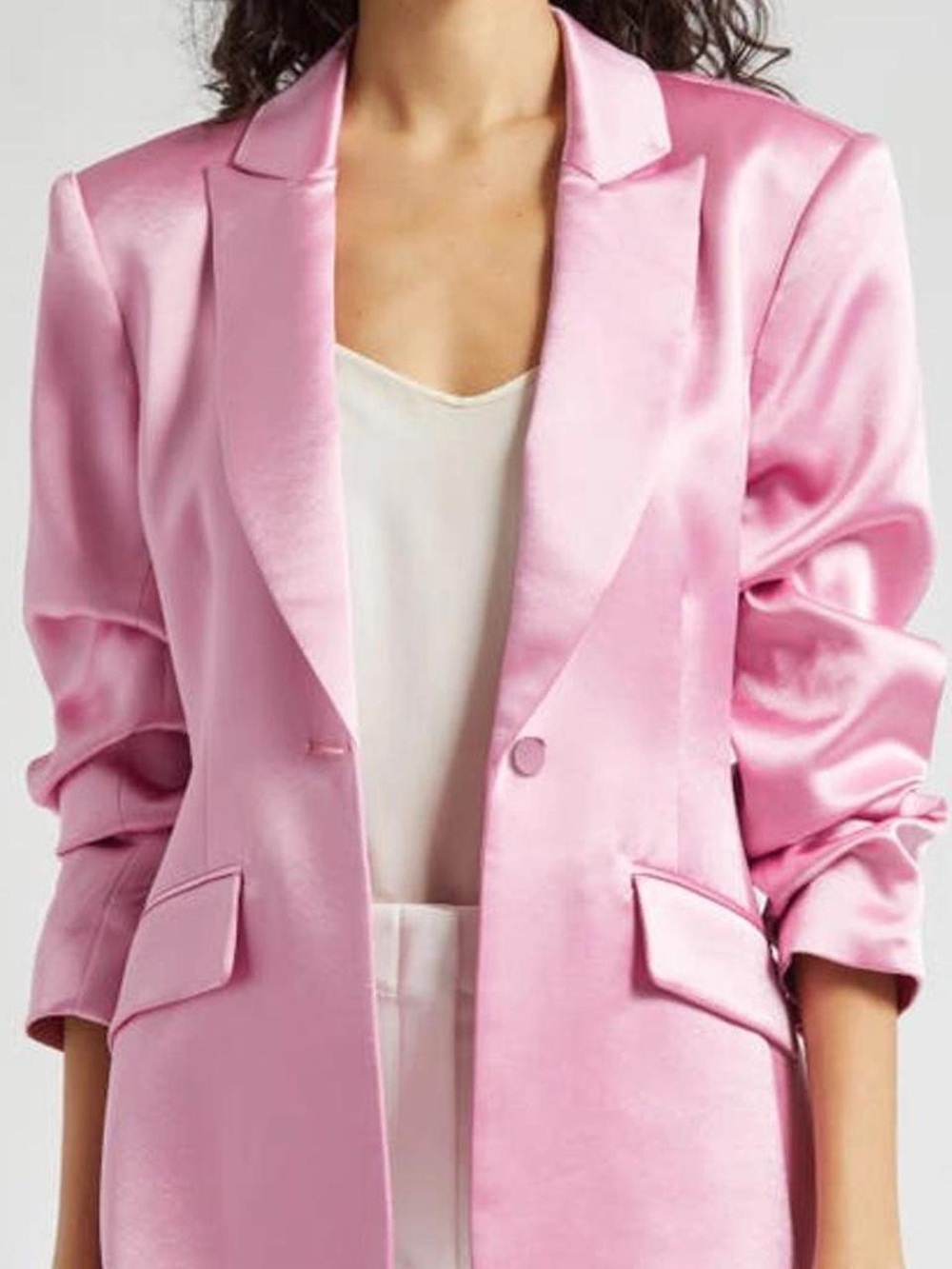 NWT Cinq à Sept Pink Satin Blazer Size 4 💕